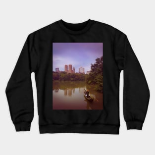 Central Park Boat Skyscrapers Manhattan NYC Crewneck Sweatshirt